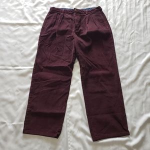 Tommy Hilfiger Corduroy Pants Sz 36 Maroon
